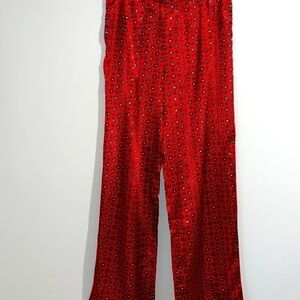 🌸 George red black shiny lounge sleep pants. Size small 4-6.